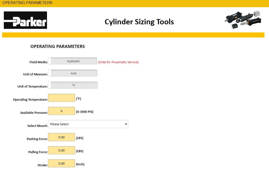 Engineers Benefit From Parkers New Cylinder Sizing Tool